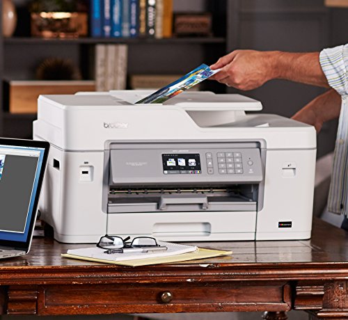  Brother Printer طابعة Brother MFCJ6535DW Inkjet All-in-One الملونة بالألوان مع خراطيش الاستثمار والطباعة اللاسلكية والطباعة المزدوجة...