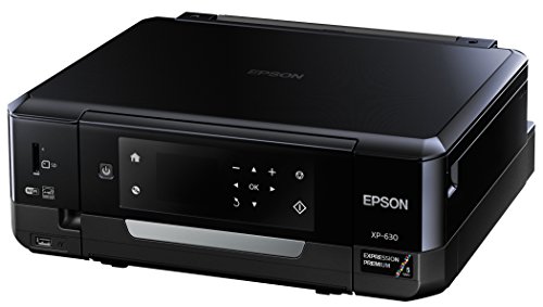 Epson طابعة صور ملونة لاسلكية XP-630 مع ماسح ضوئي وآلة تصوير (C11CE79201)