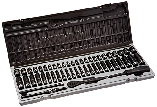 Grey Pneumatic (89653CRD) 1/4 'Drive 53-Piece 6-Point Fractional and Metric Socket Socket Set