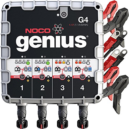 NOCO Genius G4 6V - 12V 4 Bank شاحن ذكي / صيانة ل 12 V 7AH