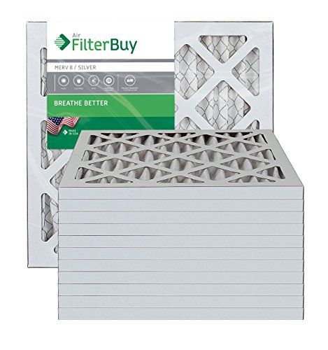 FilterBuy فلاتر الفرن / فلاتر الهواء - AFB Silver MERV 8 (12 حزمة)