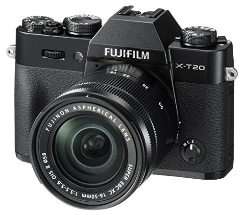 Fujifilm كاميرا فوجي فيلم X-T20 الرقمية بدون مرآة مع عدسة XC16-50mmF3.5-5.6 OISII - أسود
