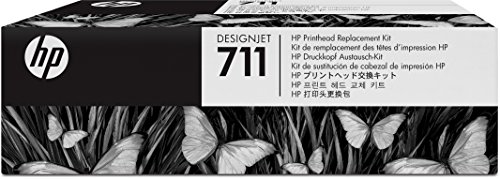 HP مجموعة استبدال رأس الطباعة 711 DesignJet (C1Q10A) للطابعات الكبيرة الحجم DesignJet T530 و T525 و T520 و T130 و T125 و T120 و T100