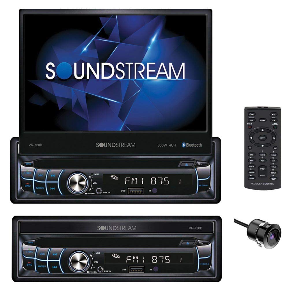 Soundstream VR-720B Single DIN Car Stereo DVD / CD Blue...