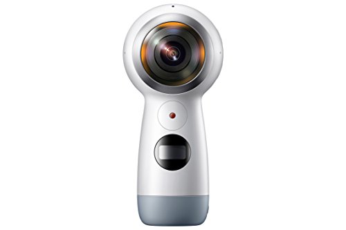 Samsung كاميرا Gear 360 (إصدار 2017) Real 360 درجة 4K VR (إصدار أمريكي مع ضمان)