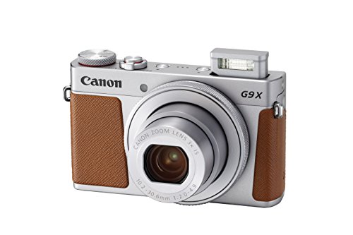 Canon كاميرا رقمية PowerShot G9 X Mark II مع واي فاي مدمج وبلوتوث مع شاشة LCD مقاس 3 بوصات (فضي)