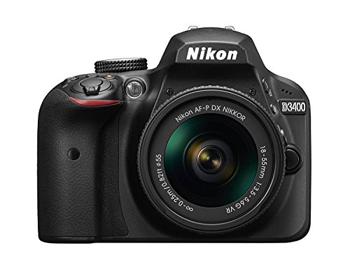 Nikon كاميرا D3400 DSLR مع عدسة AF-P DX NIKKOR مقاس 18-55 مم f / 3.5-5.6G VR - أسود (مجدد معتمد)