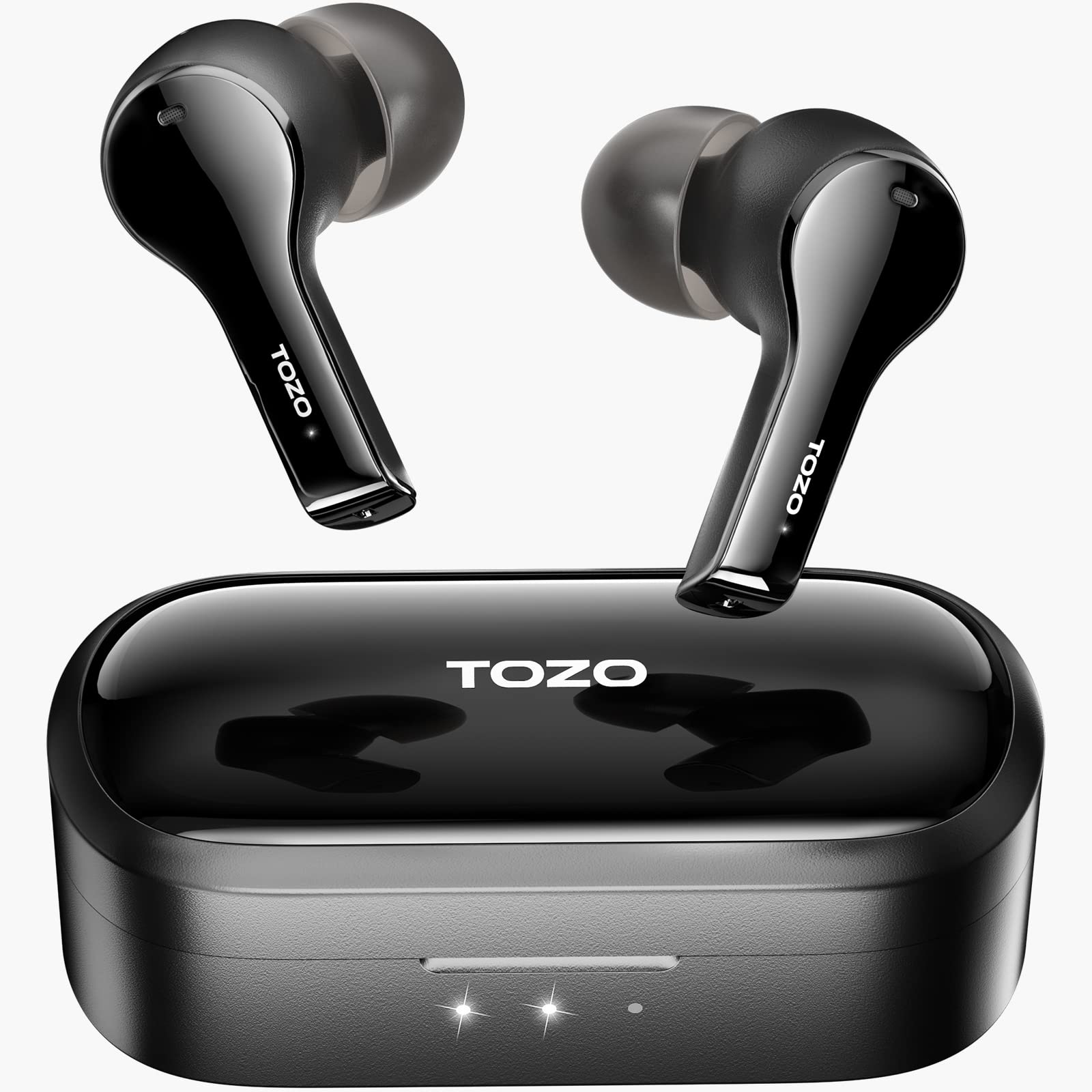  TOZO سماعات أذن لاسلكية T9 حقيقية لإلغاء الضوضاء البيئية 4 ميكروفون إلغاء الضوضاء للمكالمات سماعات عميقة تعمل...