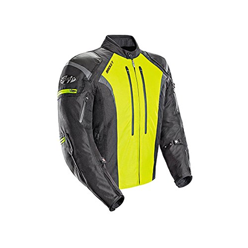 Joe Rocket Atomic 5.0 Mens Black / Hi-Viz Yellow Textile Jacket - 2X-Large
