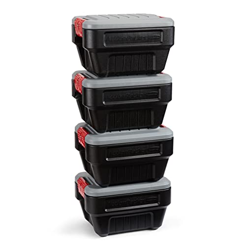 Rubbermaid ActionPacker ActionPacker 8 Gal صندوق تخزين قابل للقفل مع غطاء