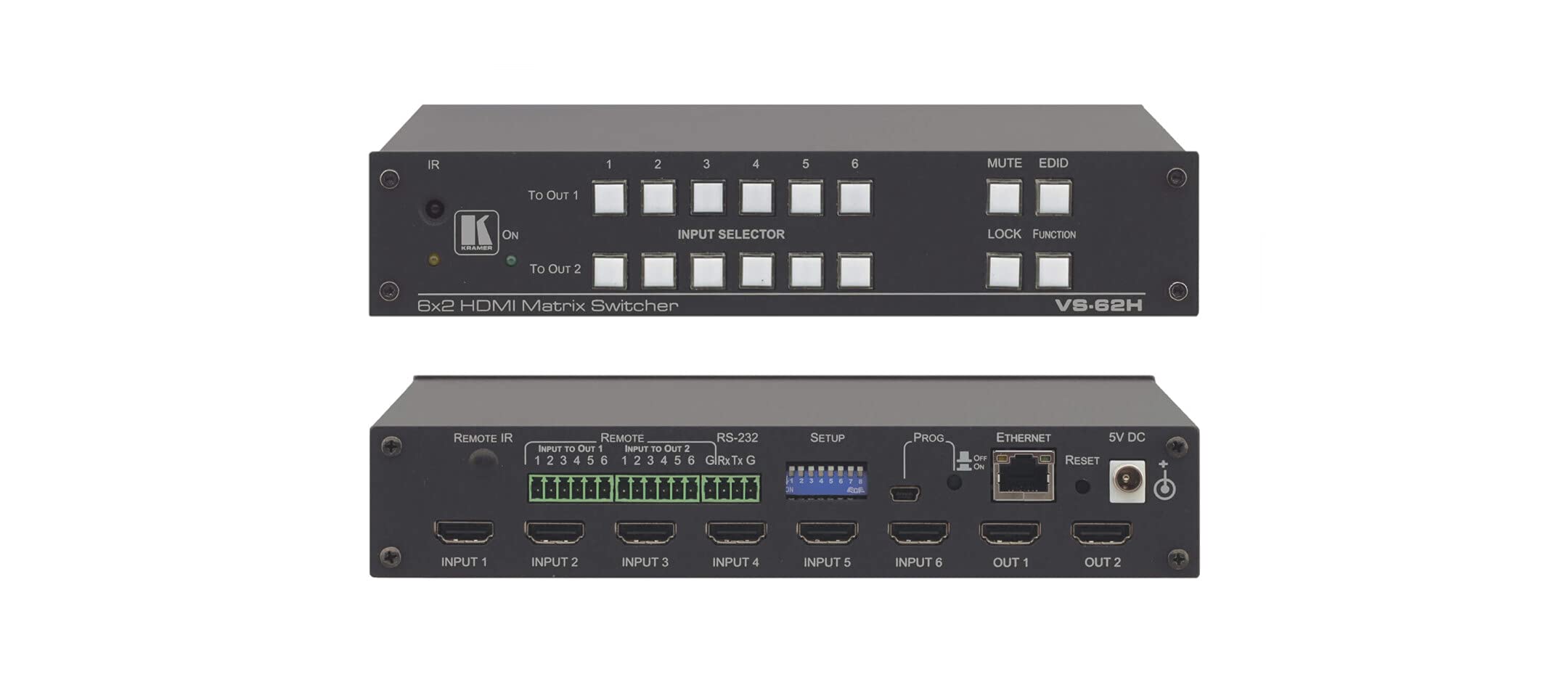 Kramer محول مصفوفة HDMI 4K 6X2 VS62H