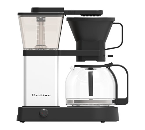 Redline Coffee ماكينة تحضير القهوة من ريد لاين MK1 بسعة 8 أكواب مع إبريق زجاجي وصفيحة ساخنة ووضع التسريب المسبق (حزمة)