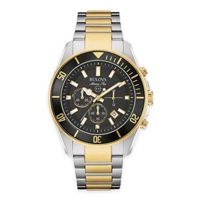 Bulova 98B249 ساعة مارين ستار بعقارب كرونوغراف من الستانلس ستيل بلونين