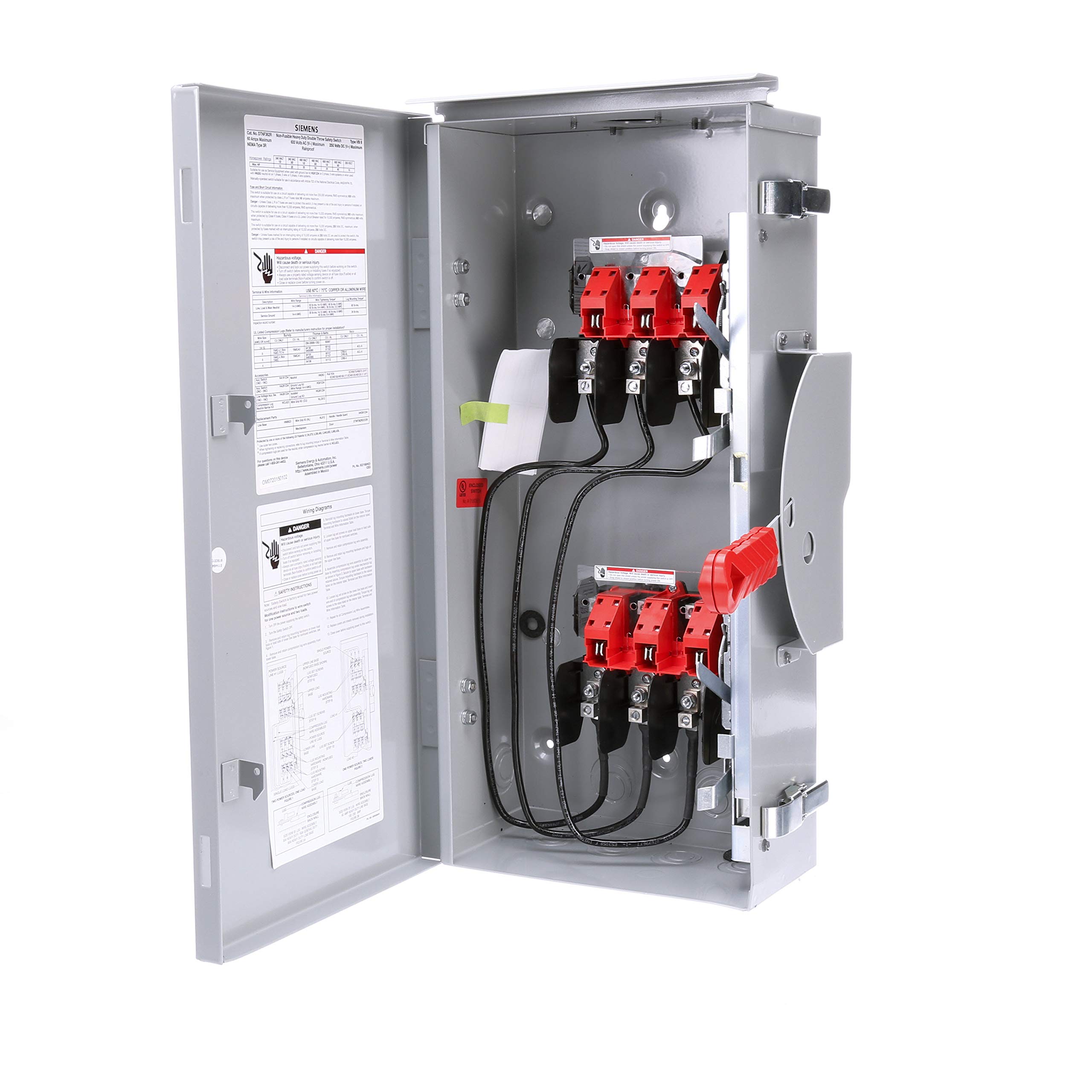 SIEMENS DTNF362R 60-Amp, 3 Pole, 600-volt, 3 Wir...