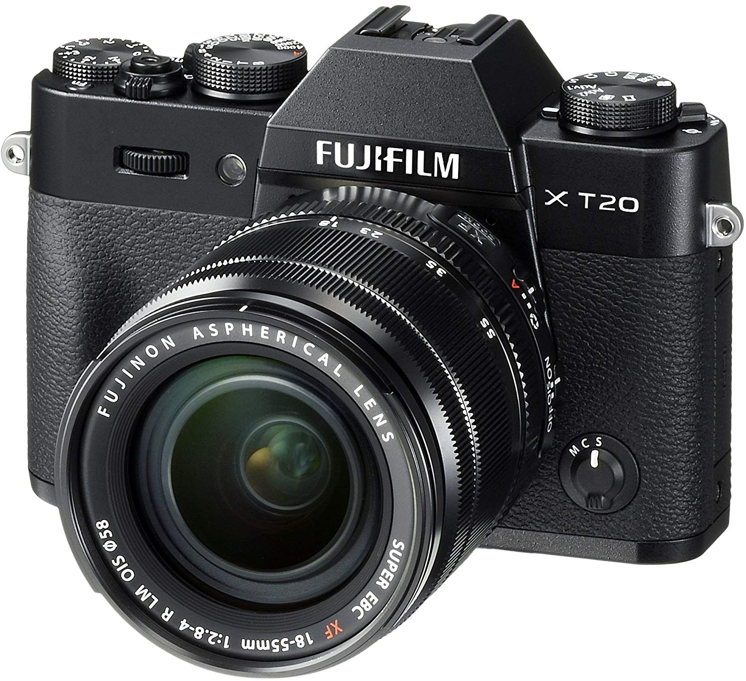 Fujifilm فوجي فيلم X-T20 كاميرا رقمية بدون مرآة مع عدسة XF18-55mmF2.8-4.0 R LM OIS - أسود