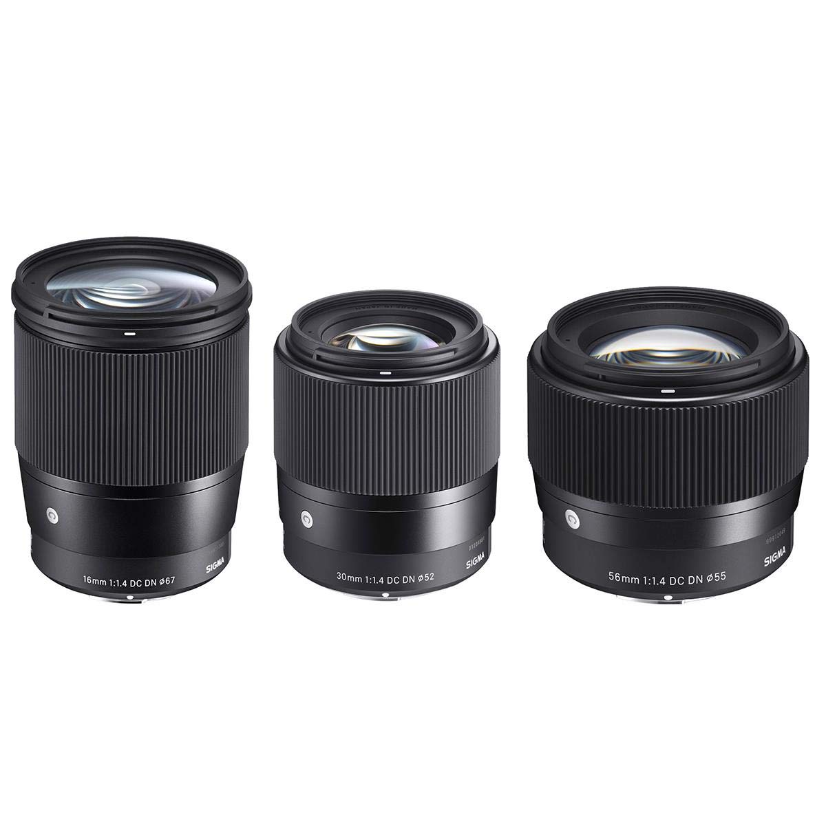 SIGMA Contemporary Lens Bundle Includes  16mm f/1.4DC DN - 30mm f/1.4 DC DN -  56mm f/1.4 DC DN for Sony E-mount Cameras, Black