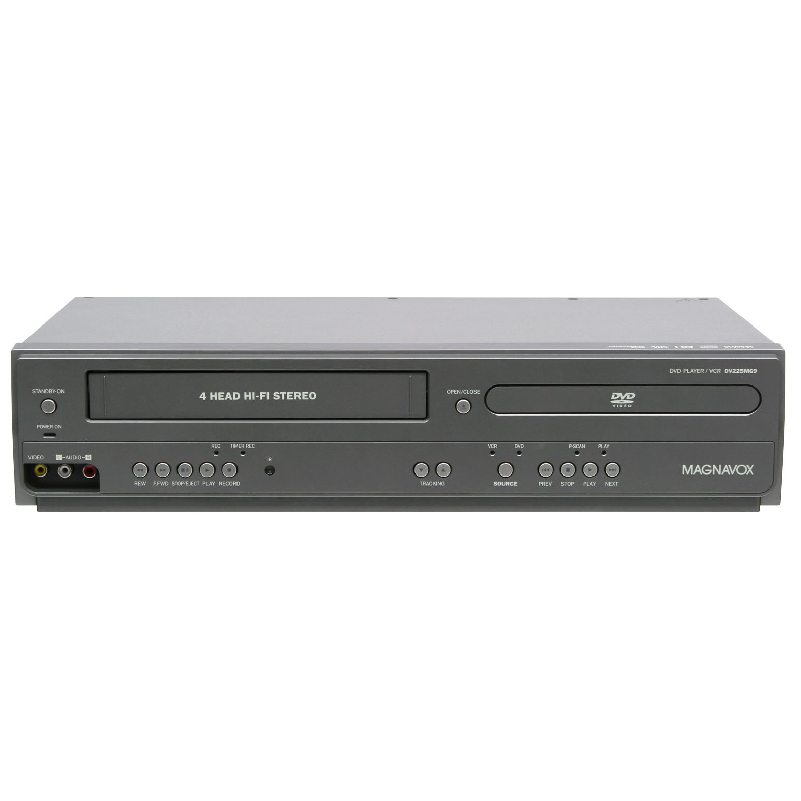 Magnavox DV225MG9 مشغل DVD و 4 رؤوس Hi-Fi Stereo VCR مع...
