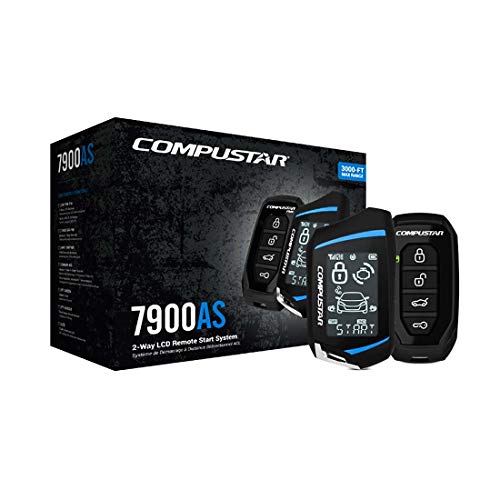Compustar CS7900-AS All-in-One 2-Way Remote Start وحزمة الإنذار بمدى 3000 قدم