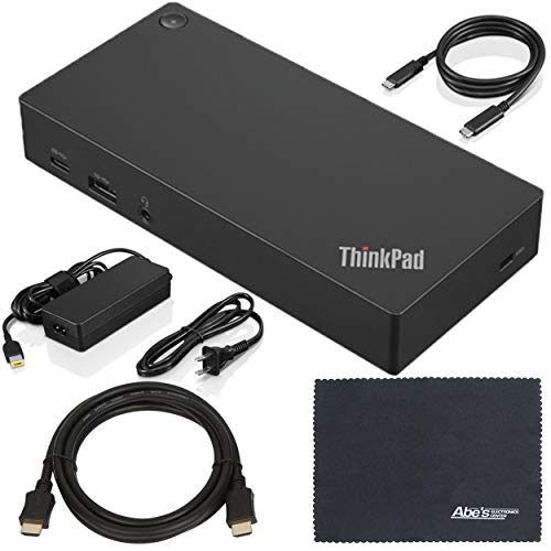 AOM Lenovo ThinkPad (40AS0090US) USB Type-C Dock Gen 2 + كابل ZoomSpeed HDMI (مع Ethernet) + حزمة المبتدئين