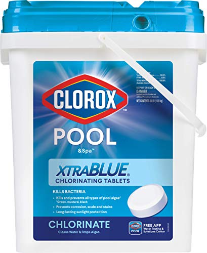 Clorox Pool & Spa XtraBlue 3 أقراص طويلة الأمد بالكلور 35 رطلاً