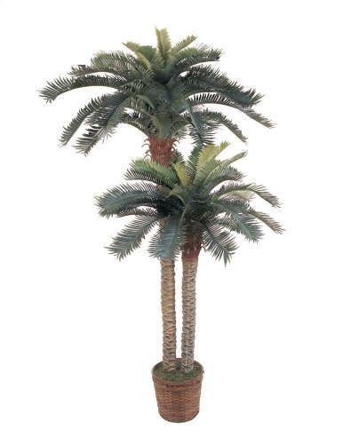 Nearly Natural 5033 6ft. & 4ft. Sago Palm Double Potted...