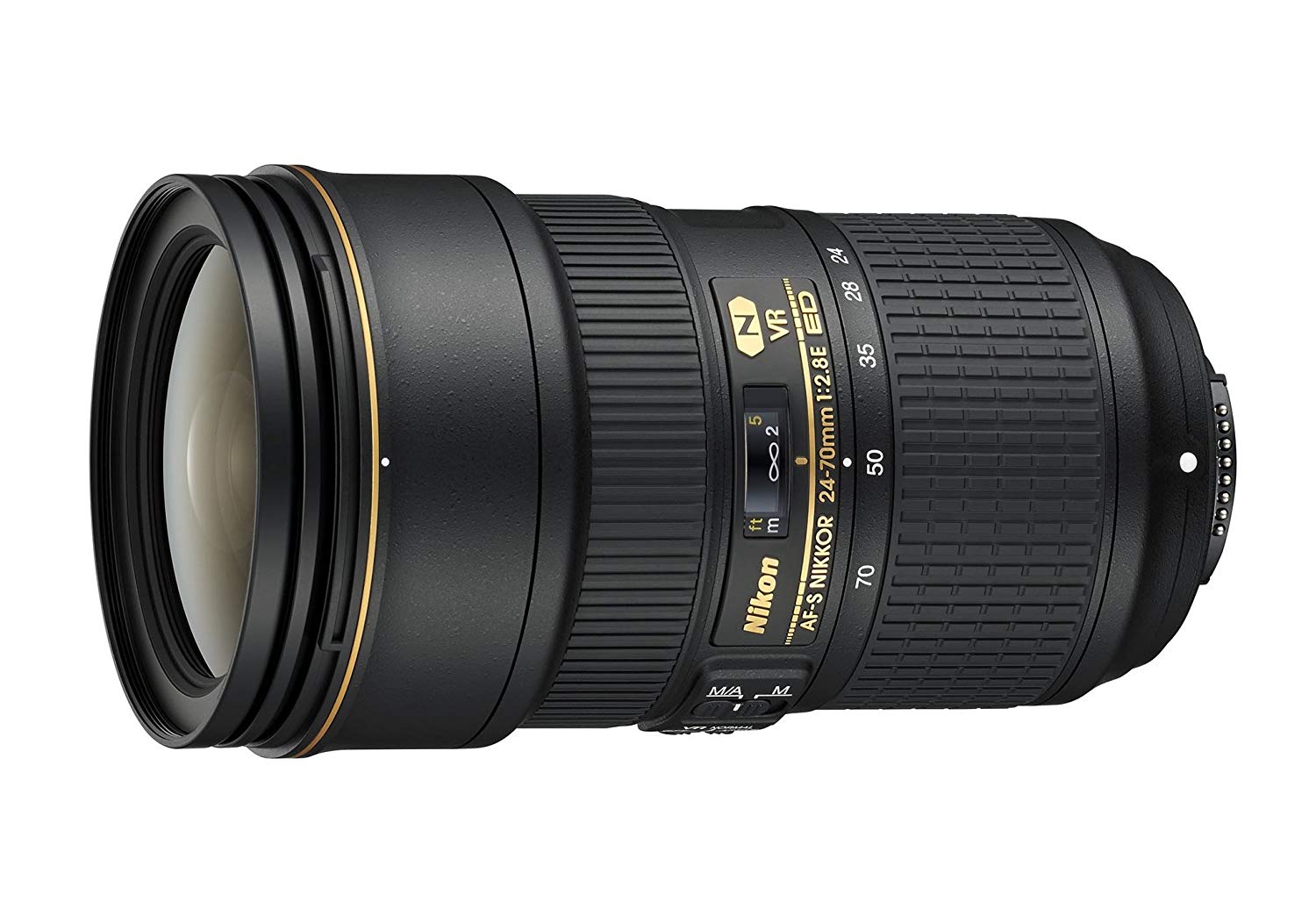 Nikon AF-S FX NIKKOR 24-70mm f / 2.8E ED عدسة تكبير لتقليل الاهتزاز مع التركيز التلقائي لكاميرات DSLR