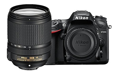 Nikon D7200 DX-format DSLR w / 18-140mm VR Lens (أسود)