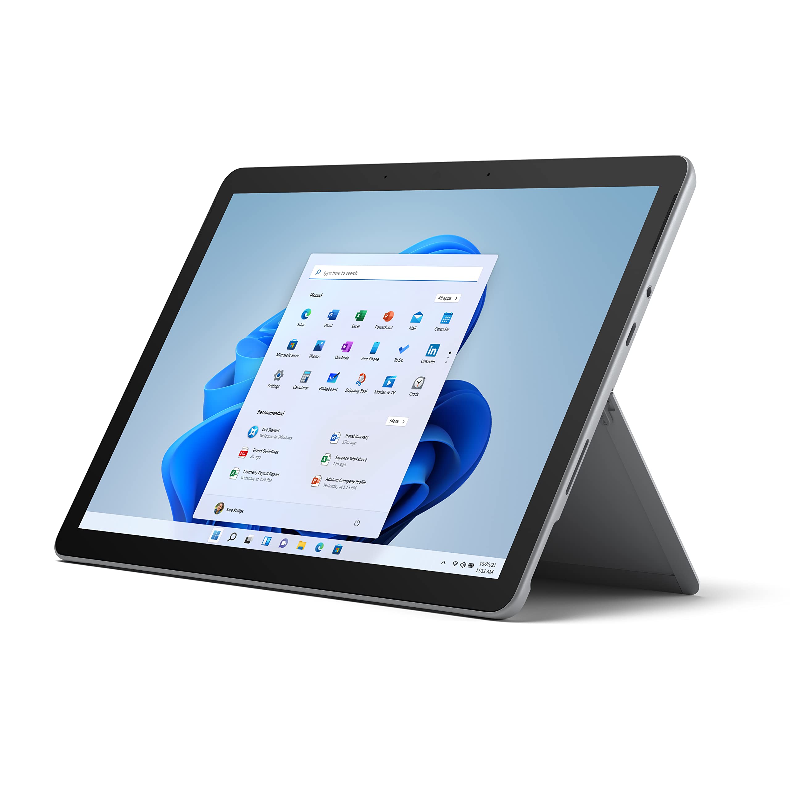 Microsoft جديد Surface Go 2 - شاشة لمس 10.5 بوصة - Intel Pentium - ذاكرة 8 جيجا بايت - SSD 128 جيجا بايت - واي فاي - بلاتينيوم (أحدث طراز)
