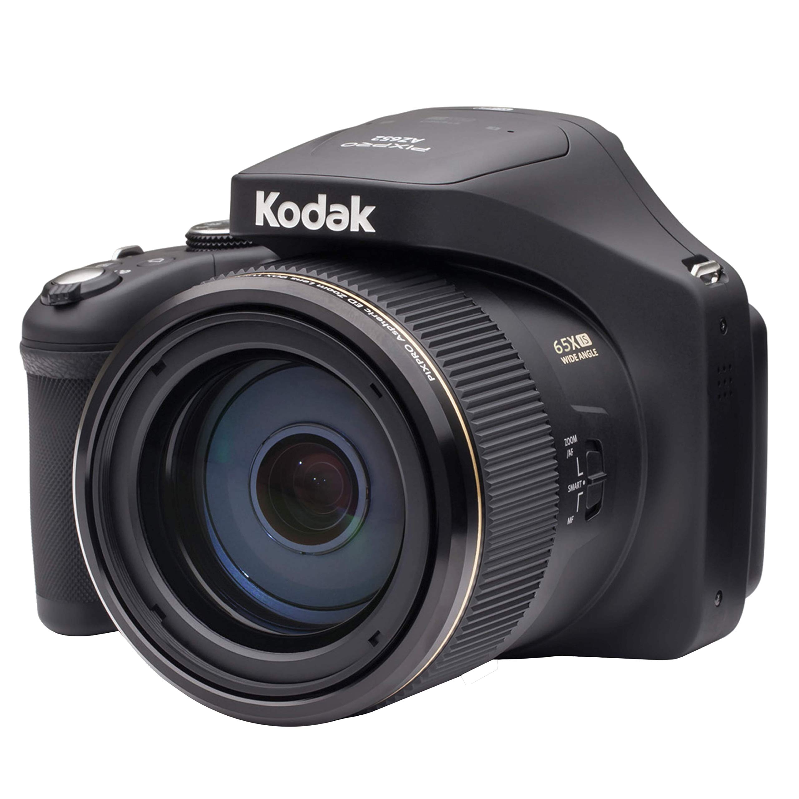 Kodak كاميرا PIXPRO Astro Zoom AZ652-BK الرقمية بدقة 20 ميجابكسل مع زووم بصري 65X وشاشة LCD مقاس 3 بوصات (أسود)