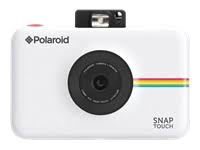 Polaroid كاميرا رقمية بطباعة فورية تعمل باللمس مع شاشة LCD (بيضاء) مع تقنية الطباعة Zink Zero Ink