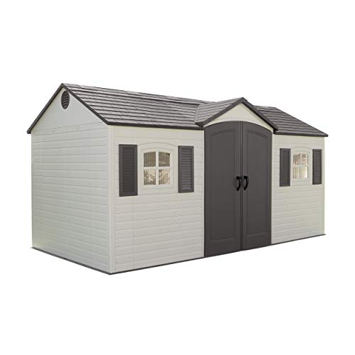 Lifetime 6446 Outdoor Storage Shed with Shutters, Windo...