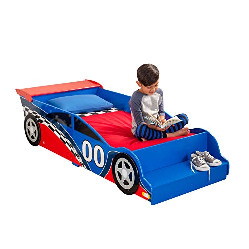 KidKraft سرير أطفال على شكل سيارة سباق