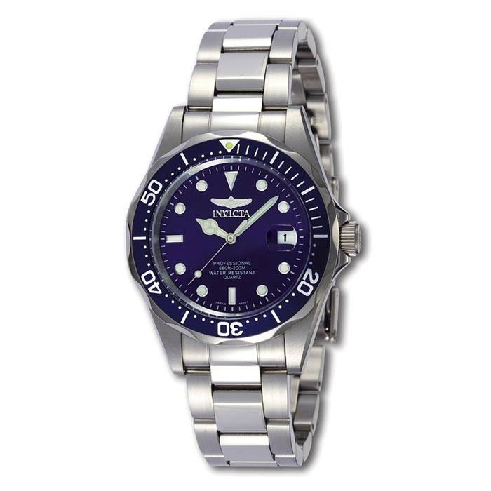 Invicta ساعة رجالية 9204 Pro Diver Collection فضية اللو...