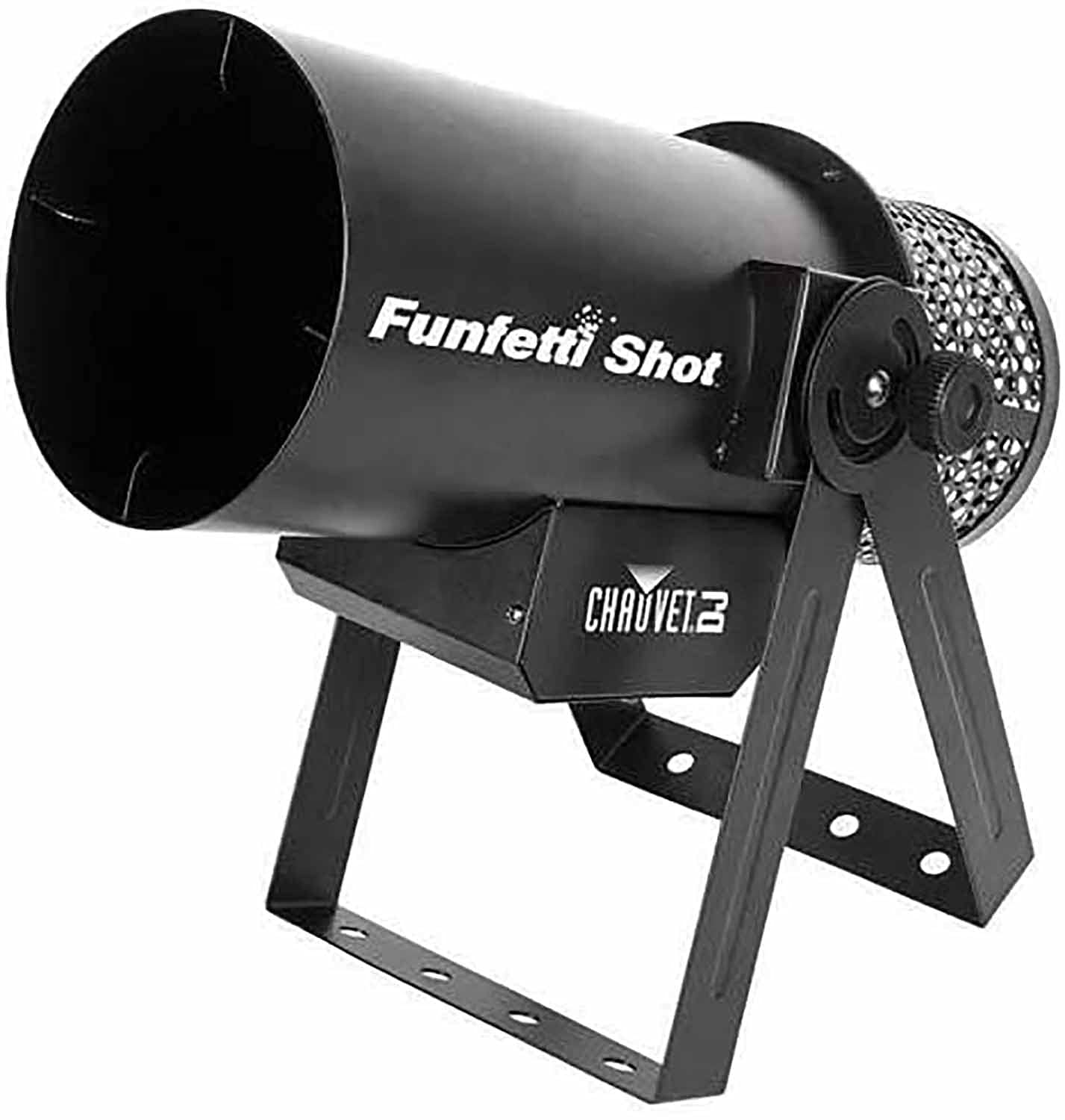 CHAUVET DJ FunFetti Shot Professional Confetti Launcher مع جهاز تحكم عن بعد لاسلكي للحفلات الموسيقية والحفلات والمناسبات الخاصة