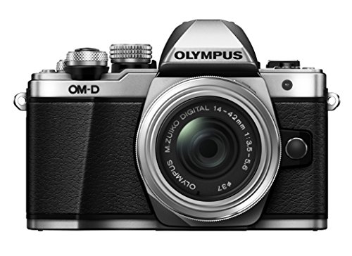 Olympus كاميرا OM-D E-M10 Mark II الرقمية بدون مرآة مع عدسة 14-42mm II R (فضي)