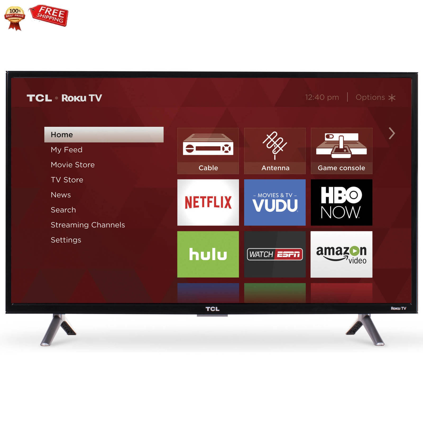 TCL 32S305 تلفزيون Roku الذكي 32 بوصة 720 بكسل LED (موديل 2017)