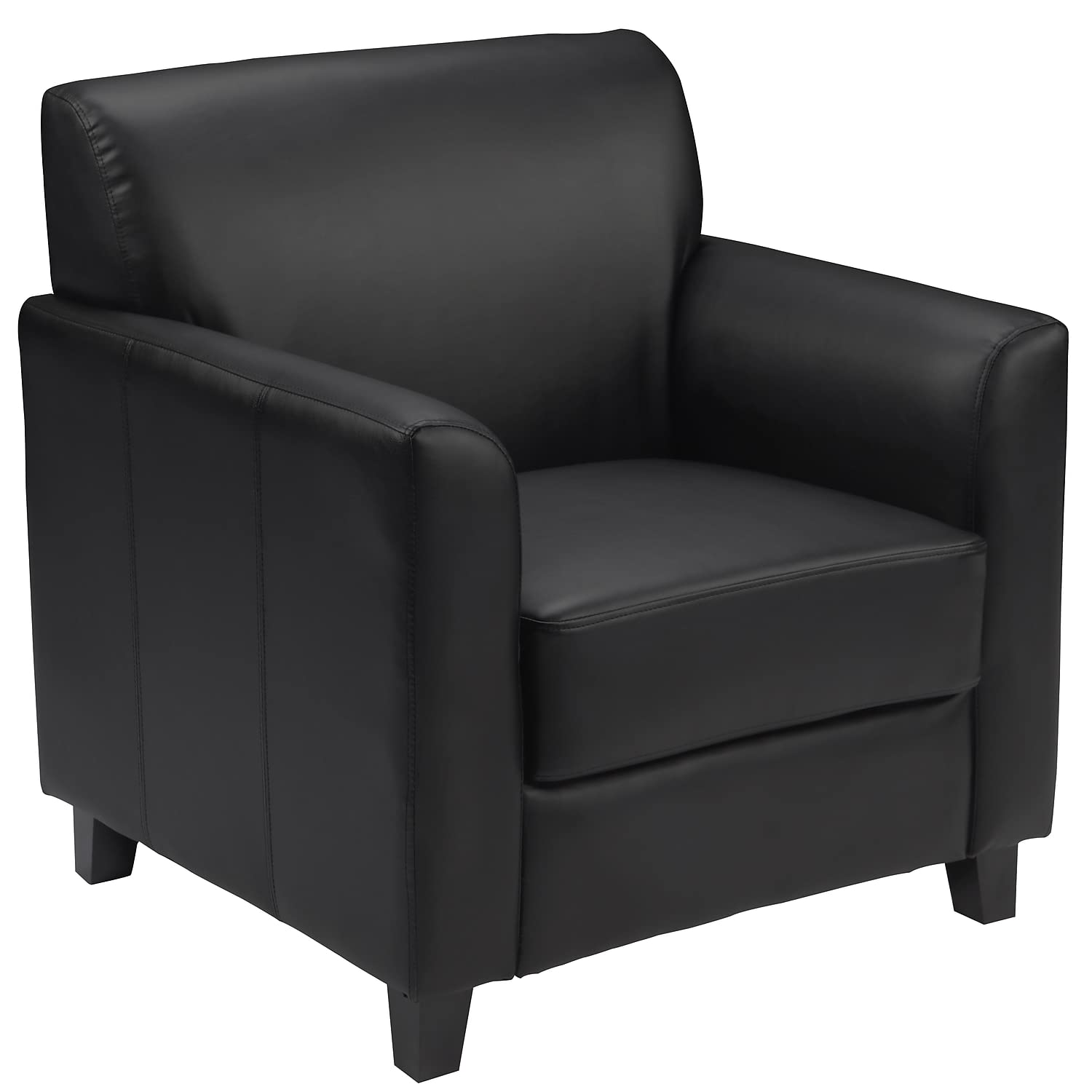 Flash Furniture كرسي HERCULES Diplomat Series جلد أسود ناعم