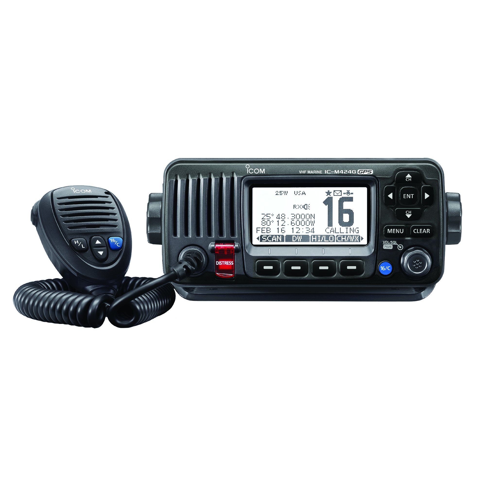 ICOM M424G 21 راديو VHF مثبت مع نظام GPS داخلي...