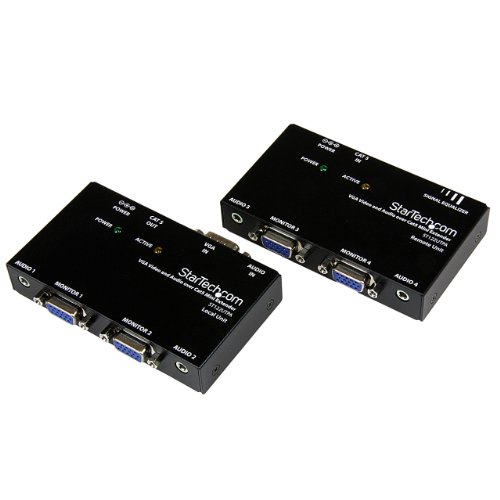 StarTech VGA Video Extender Over Cat5 ST121 Series - حتى 500 قدم - 150 متر - VGA Over Cat 5 Extender - 2 Local and 2 Remote