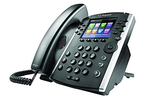  Poly (Plantronics + Polycom) Poly - VVX 411 - هاتف عمل VOIP ذو 12 سطرًا (Polycom) - هاتف مكتبي مع سماعة - POE - مزود الطاقة غير مضمن - شاشة ملونة...