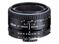 Nikon عدسة AF FX NIKKOR مقاس 50 مم f / 1.8D مع تحكم يدوي في الفتحة