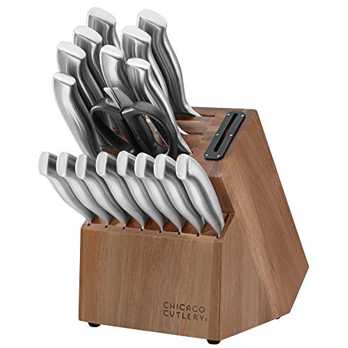 Chicago Cutlery طقم سكاكين 18 قطعة بمقبض موجه من Insignia
