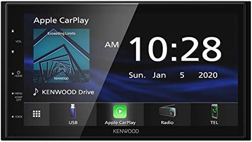 KENWOOD جهاز استقبال الوسائط المتعددة الرقمي DMX47S 6.8 بوصة بالسعة مع Apple CarPlay و Android Auto (لا يشغل الأقراص المضغوطة)