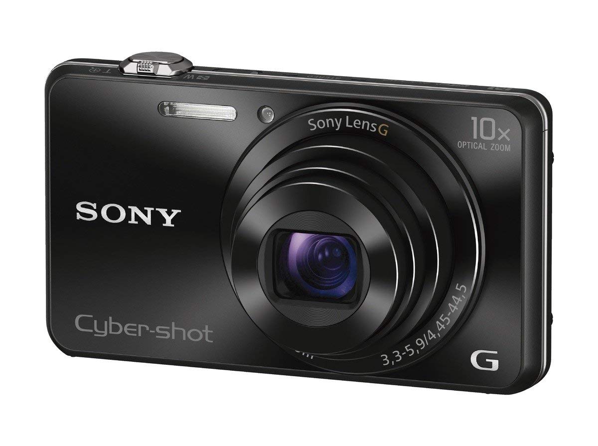 Sony كاميرا رقمية DSCWX220 / B بدقة 18.2 ميجابكسل مع شاشة LCD مقاس 2.7 بوصة (أسود)