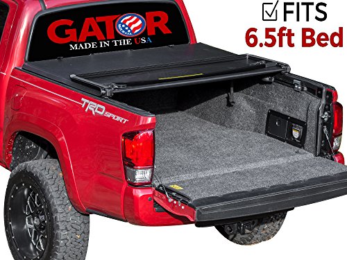 Gator Covers Gator Tri-Fold Tonneau غطاء سرير شاحنة 2014-2018 Toyota Tundra 6.5 FT Bed w / Track System