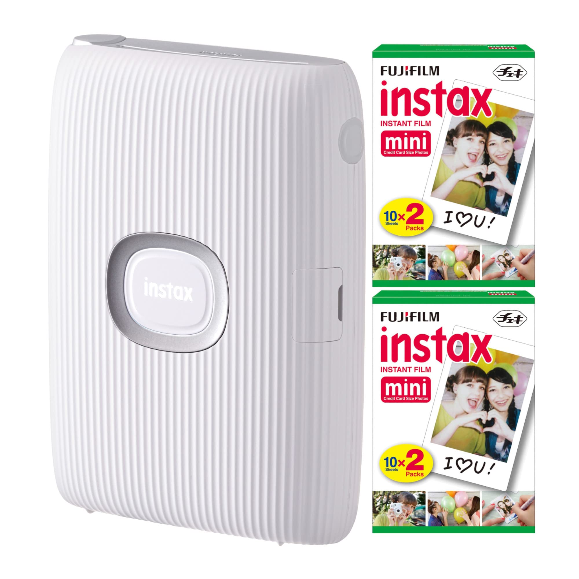Fujifilm طابعة Instax Mini Link الفورية للهواتف الذكية مع حزمة فيلم Instax