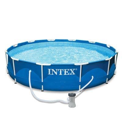 Intex 12 '× 30' إطار معدني مثبت فوق حمام السباحة الأرضي...