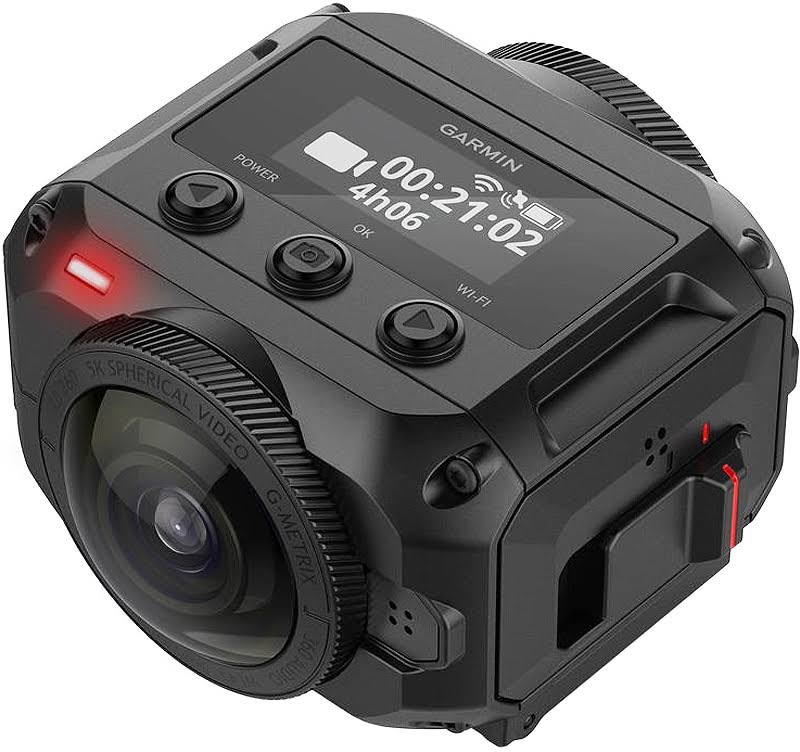 Garmin Virb 360 - كاميرا قوية مقاومة للماء بزاوية 360 درجة بدقة 5.7K / 30 إطارًا في الثانية وتثبيت كروي 4K
