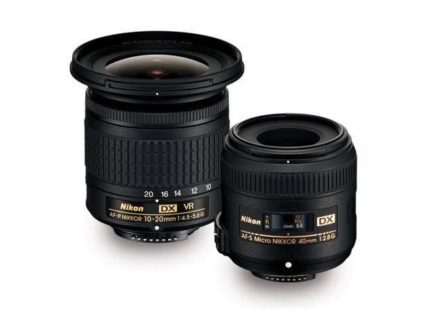 Nikon مجموعة العدسات ذات المناظر الطبيعية والماكرو مع 10-20 مم f / 4.5-5.6G VR و 40 مم f / 2.8G