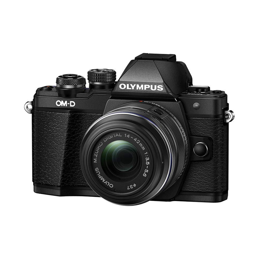 Olympus كاميرا OM-D E-M10 Mark II الرقمية بدون مرآة مع عدسة 14-42mm II R (أسود)